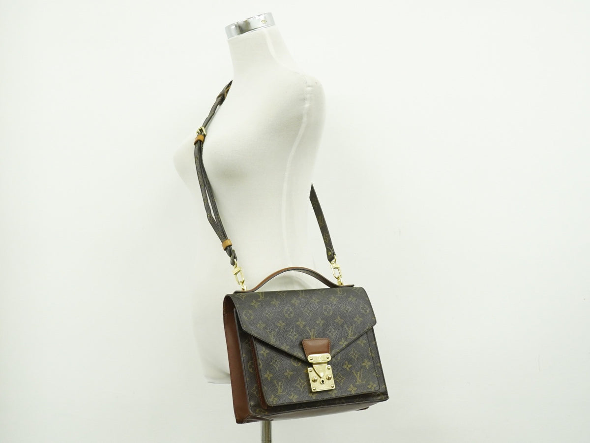 Louis Vuitton Monceau Monogram Canvas Brown Canvas Handbag (Pre-Owned)
