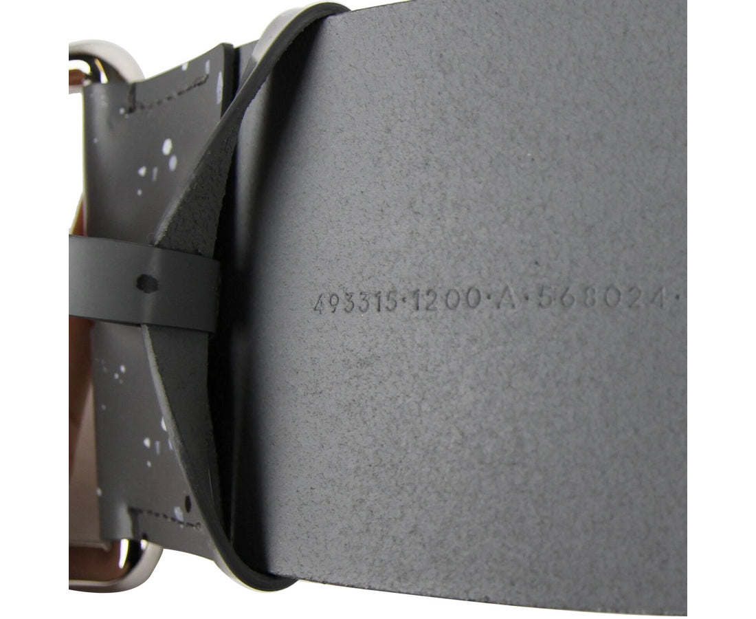 Balenciaga Women's Dark Grey Linoleum Wide Belt (80 / 32)