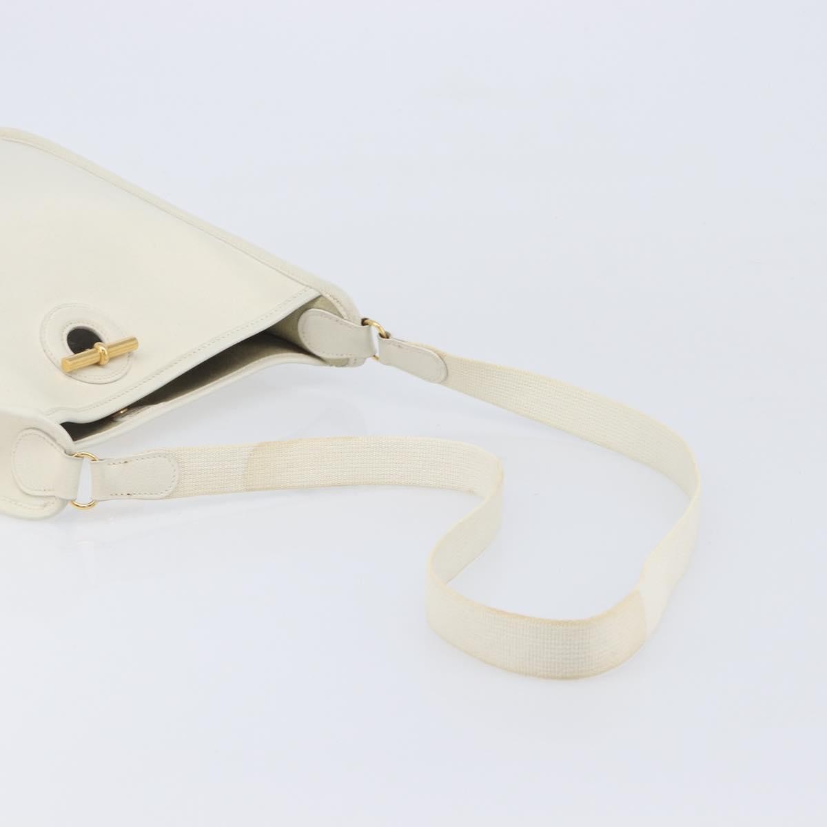 Hermes Vespa Courchevel White Leather Shoulder Bag Bag (Pre-Owned)