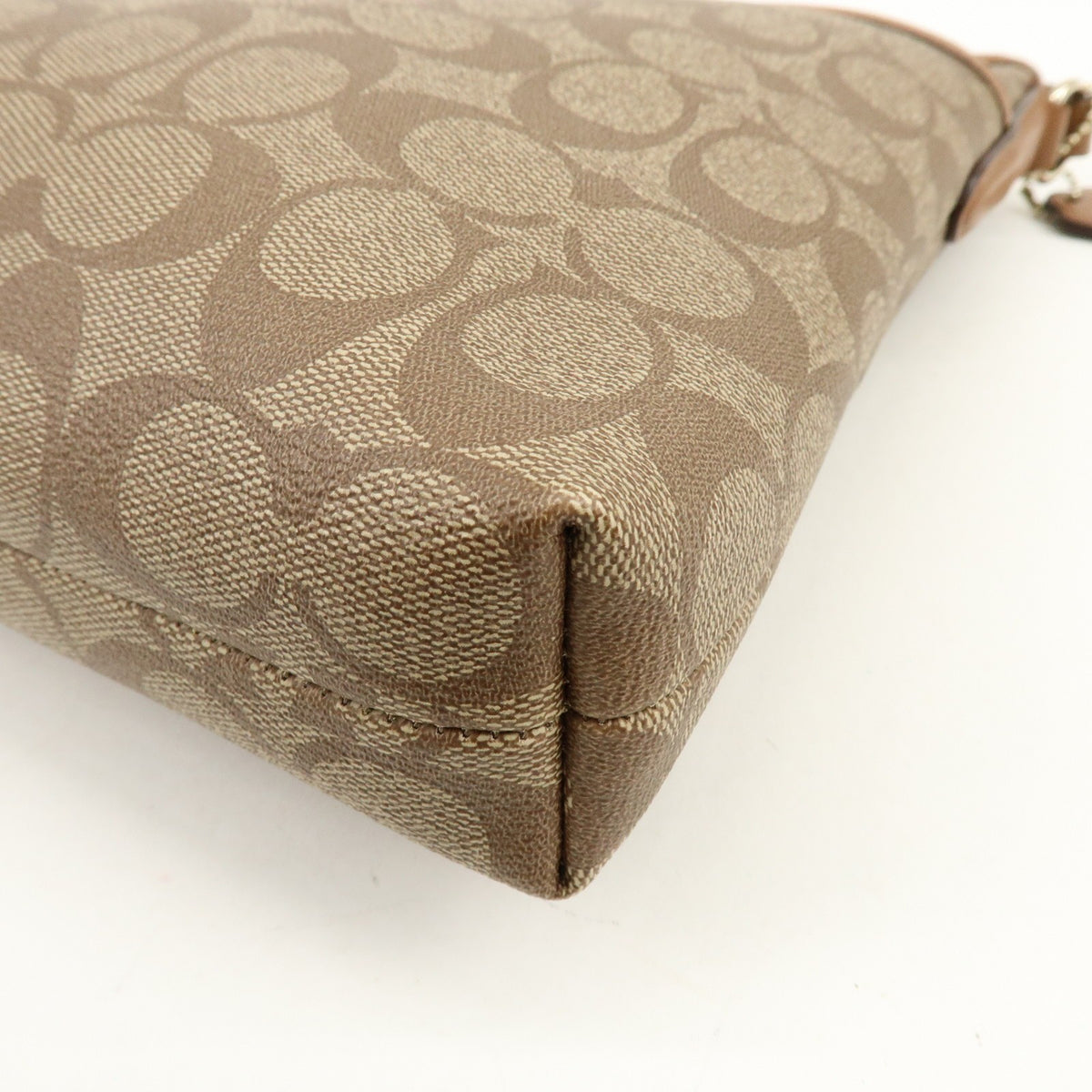 Coach Shoulder Canvas Brown Canvas Handbag (Pre-Owned)