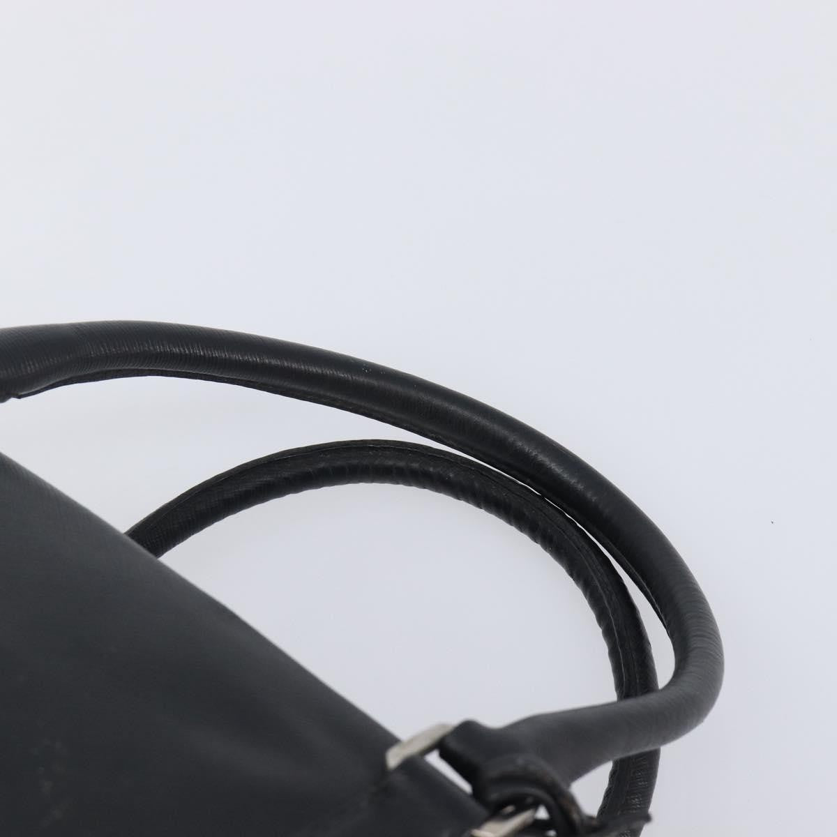 Prada Vintage Leather Black Leather Handbag (Pre-Owned)