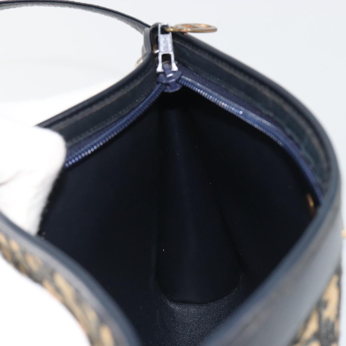 Christian Dior Vintage Trotter Canvas Navy Canvas Shoulder Bag Bag (Pre-Owned)