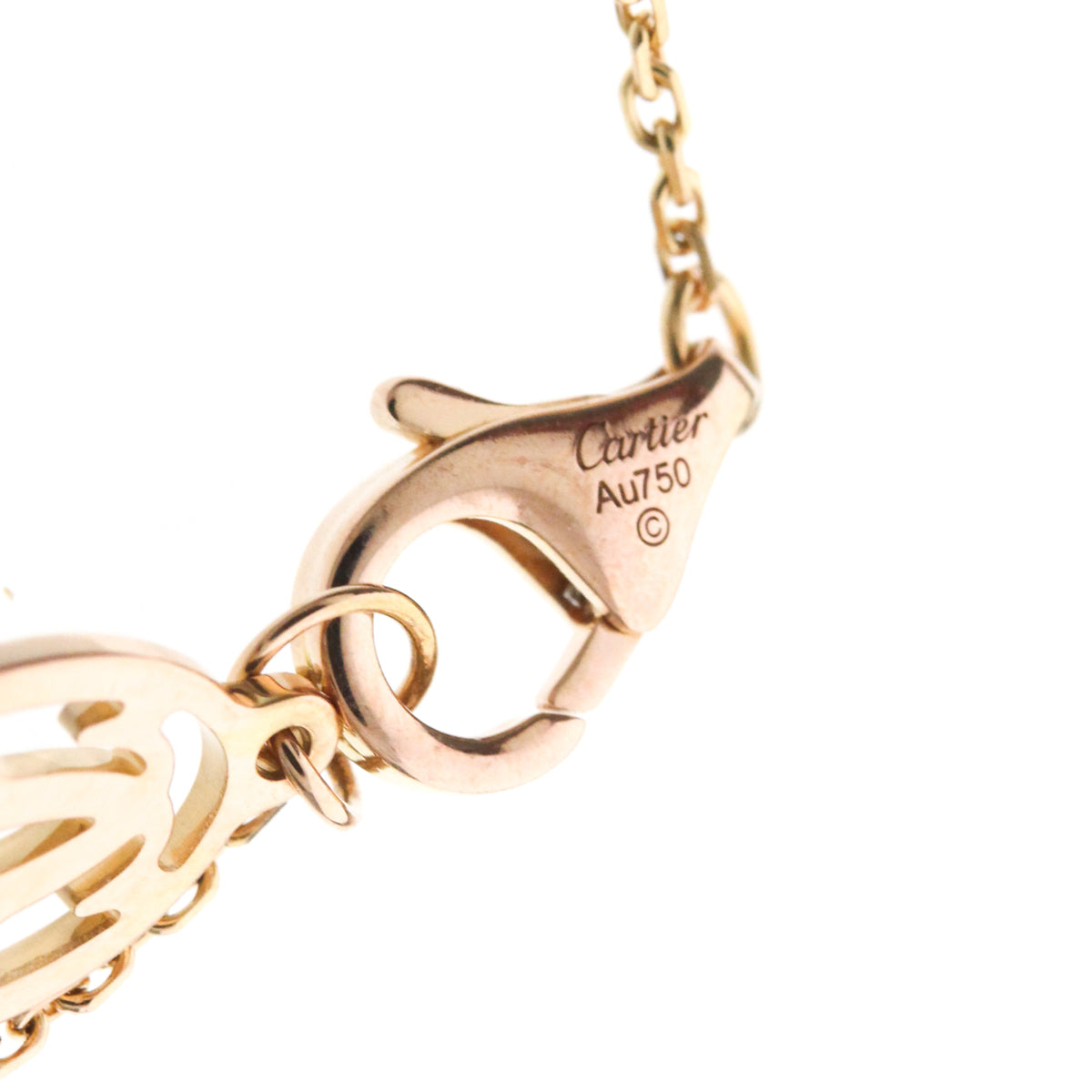 Cartier Torta Heart Pendant 18K Rose Gold Gold Pink_Gold Necklace Jewelry (Pre-Owned)