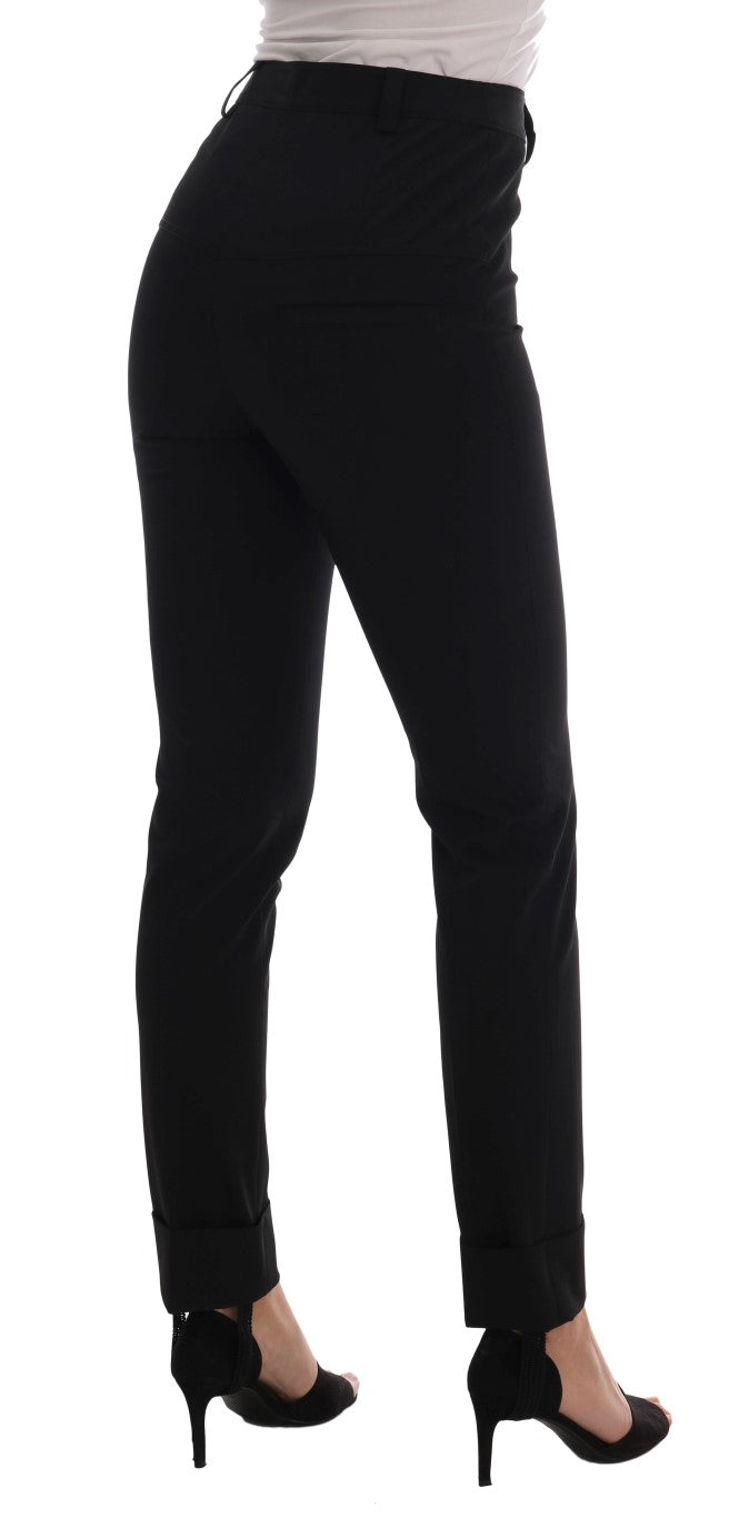 Ermanno Scervino Black Stretch Leggings Women's Pants