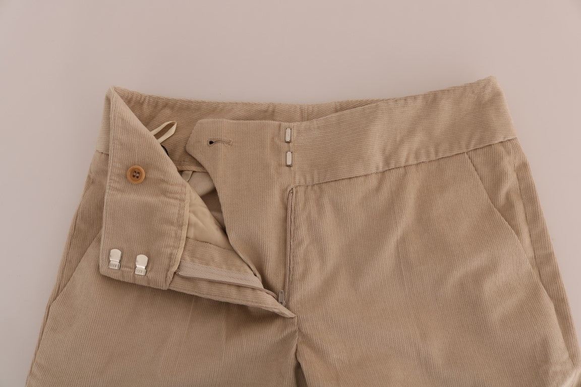 Ermanno Scervino Beige Cotton Bootcut Women's Pants