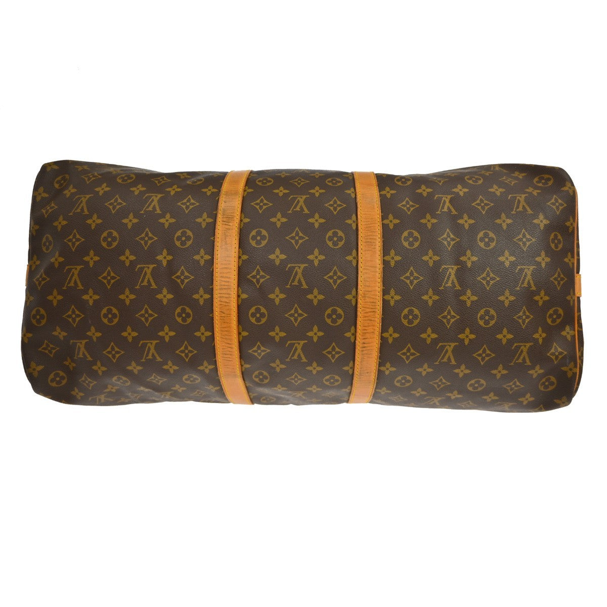 Louis Vuitton Keepall Bandoulière Monogram Brown Canvas Travel Bag Bag (Pre-Owned)
