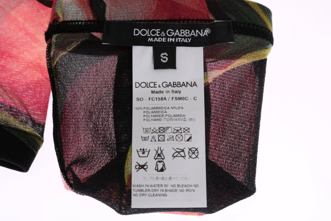 Dolce & Gabbana Multicolor Floral Tulip Nylon Women's Socks