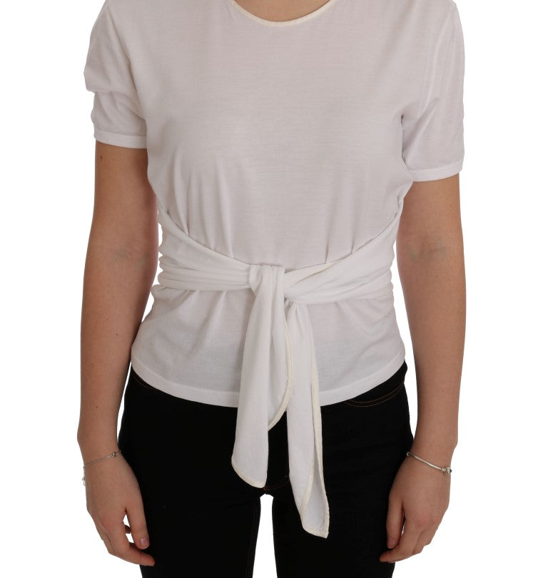 Dolce & Gabbana White Cotton Silk Women's T-Shirt