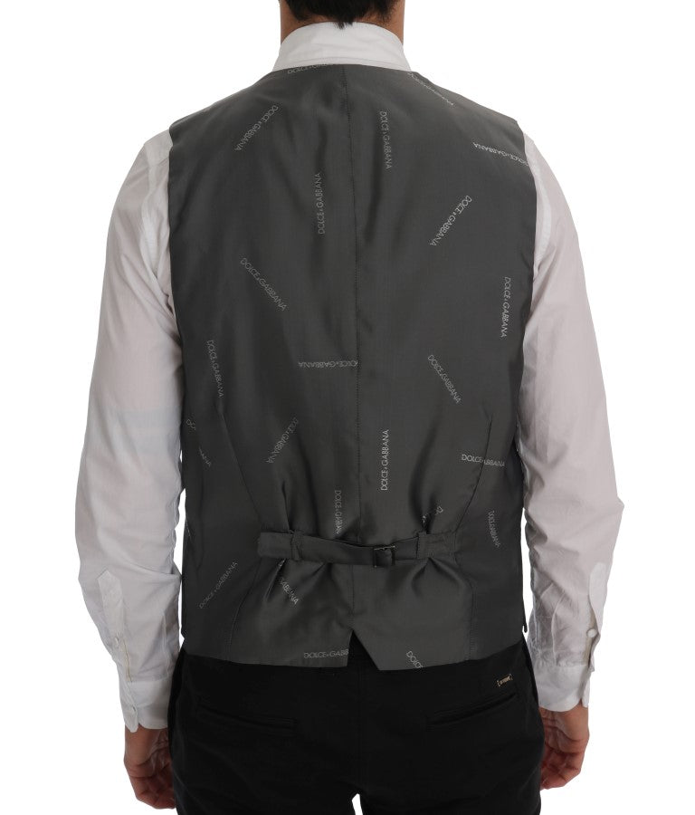Dolce & Gabbana Elegant Gray Waistcoat Men's Vest
