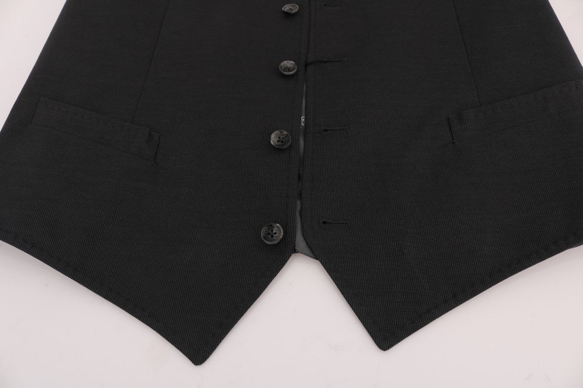 Dolce & Gabbana Elegant Gray Waistcoat Men's Vest