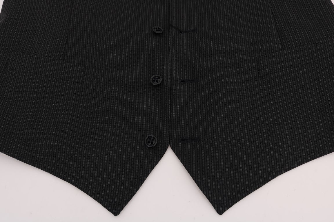 Dolce & Gabbana Gray Wool Stretch Men's Vest