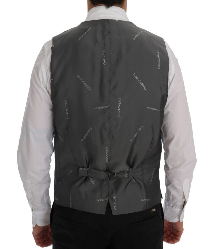 Dolce & Gabbana Gray STAFF Cotton Rayon Men's Vest