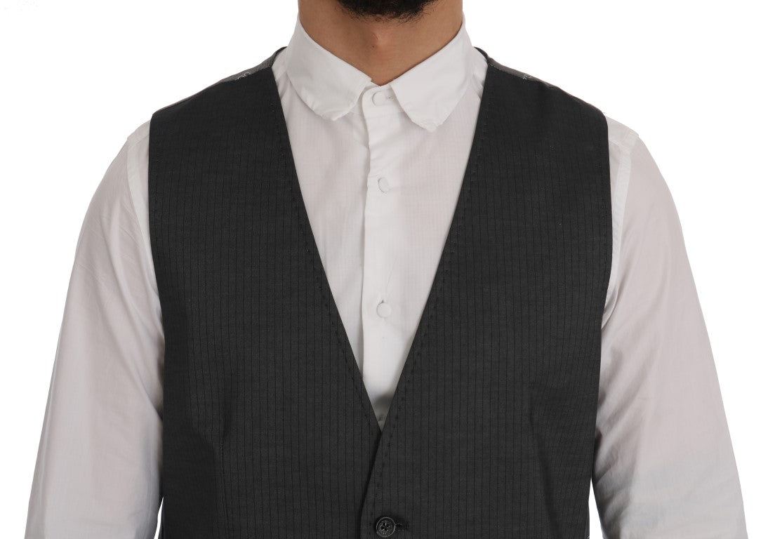 Dolce & Gabbana Gray STAFF Cotton Rayon Men's Vest