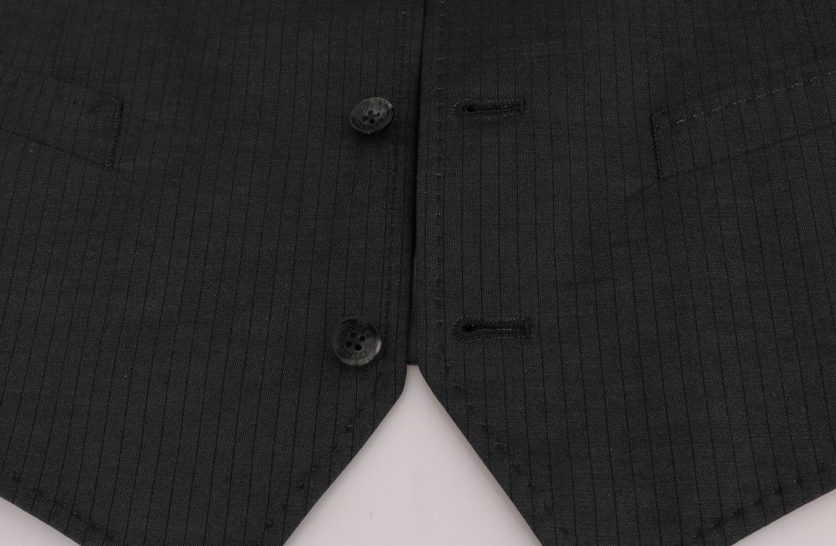Dolce & Gabbana Gray STAFF Cotton Rayon Men's Vest