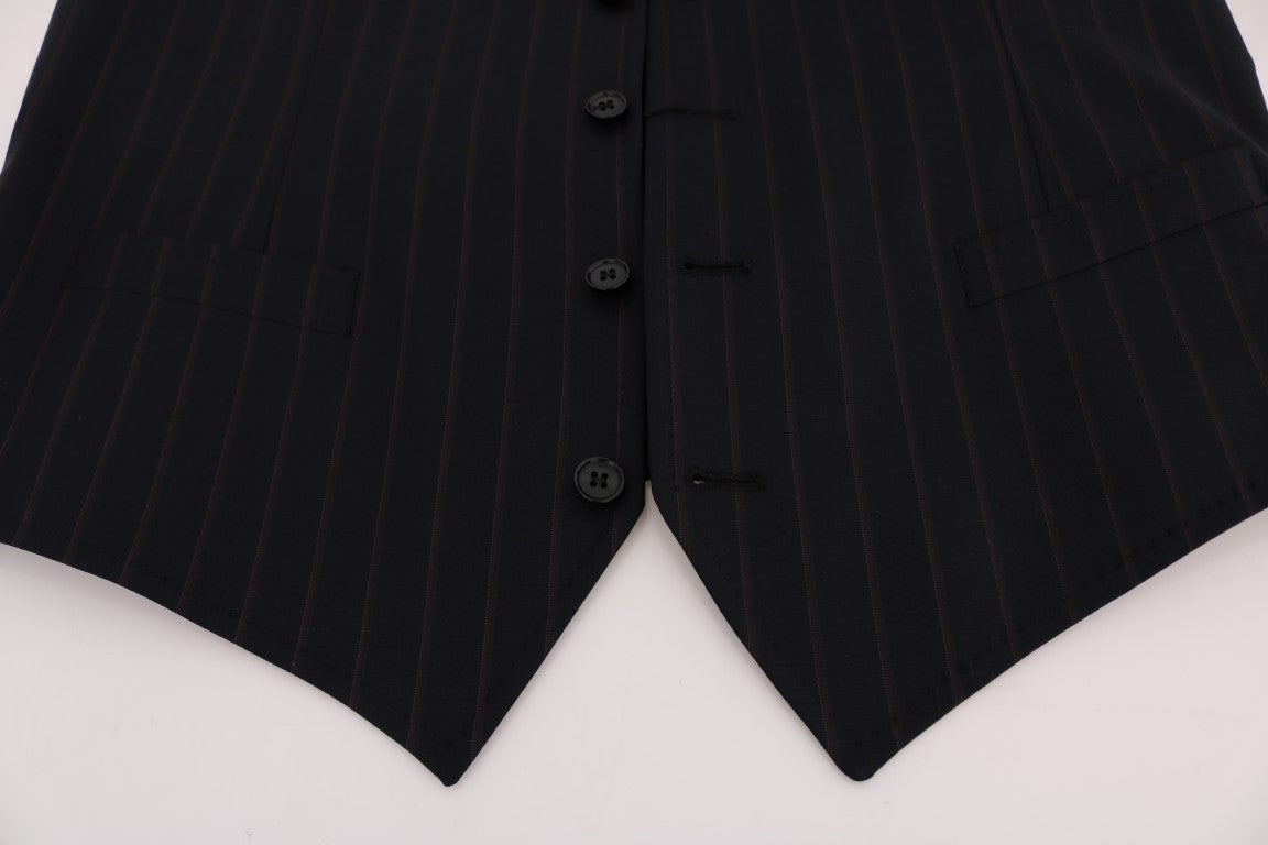 Dolce & Gabbana Blue Wool Stretch Men's Vest