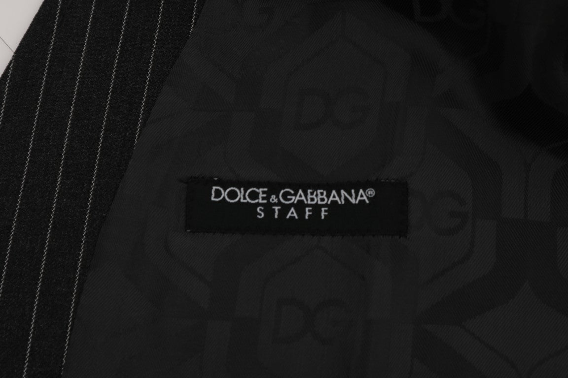 Dolce & Gabbana Gray Wool Stretch Men's Vest