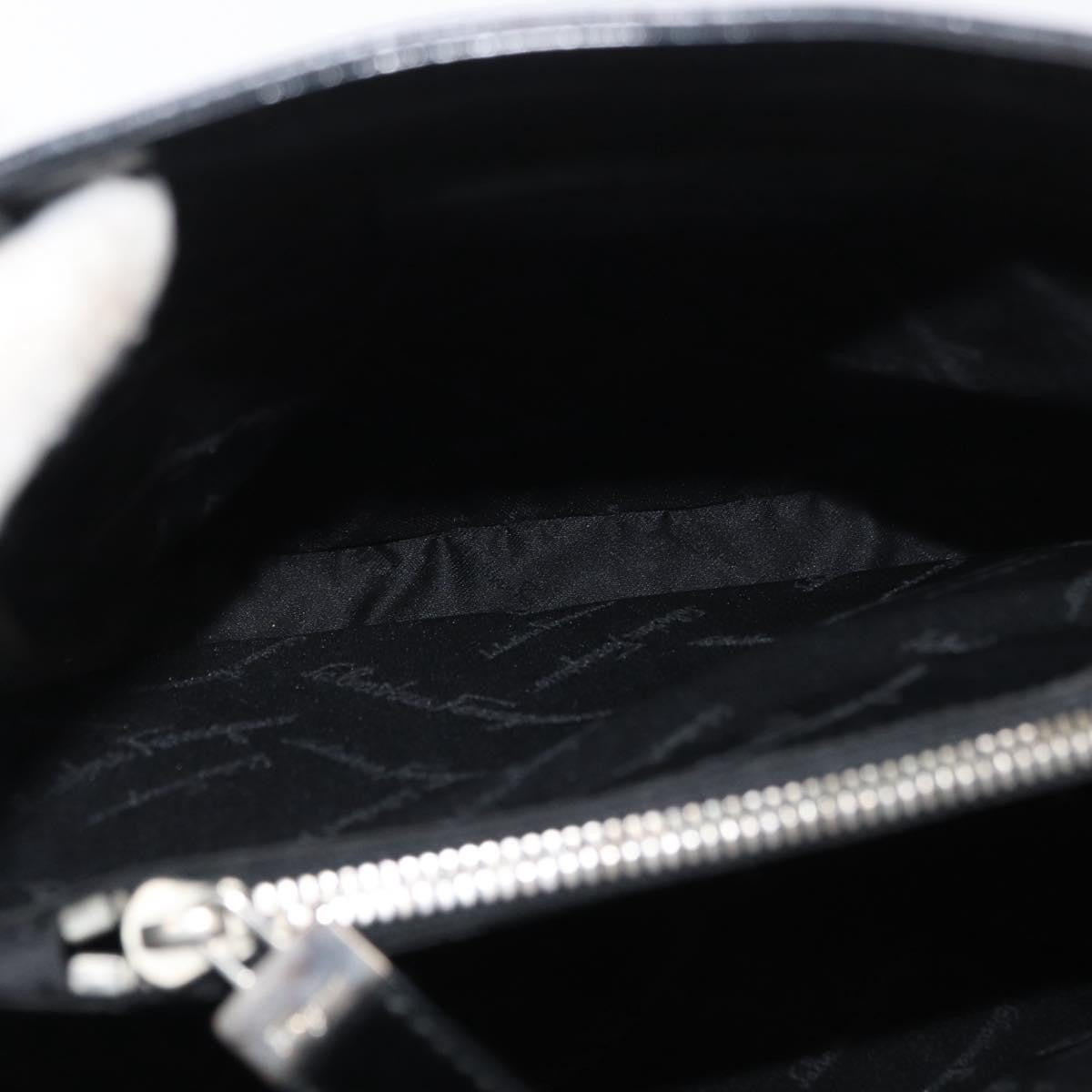 Salvatore Ferragamo Vintage Patent Leather Black Patent_Leather Tote Bag Bag (Pre-Owned)