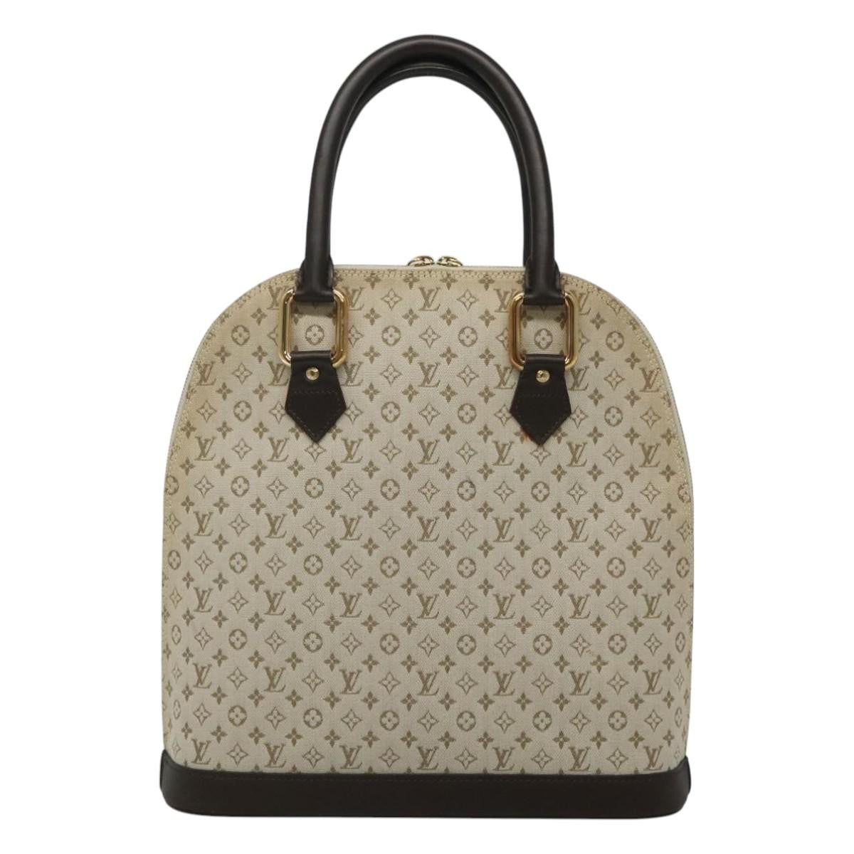 Louis Vuitton Alma Mini Lin Monogram Khaki Canvas Handbag (Pre-Owned)