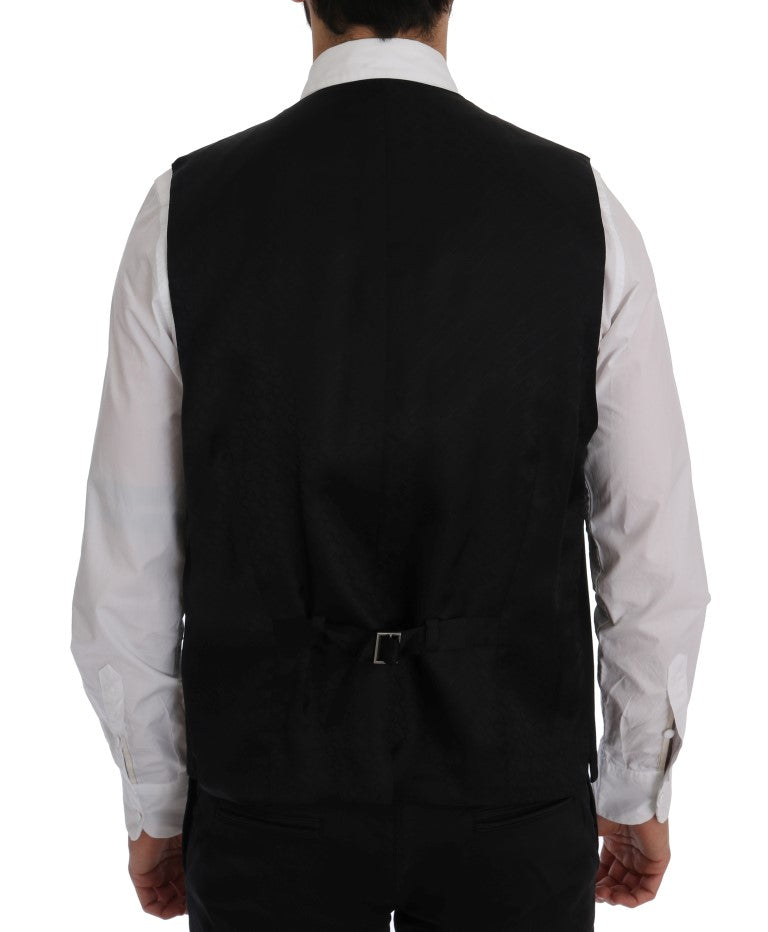 Dolce & Gabbana Black STAFF Wool Stretch Men's Vest