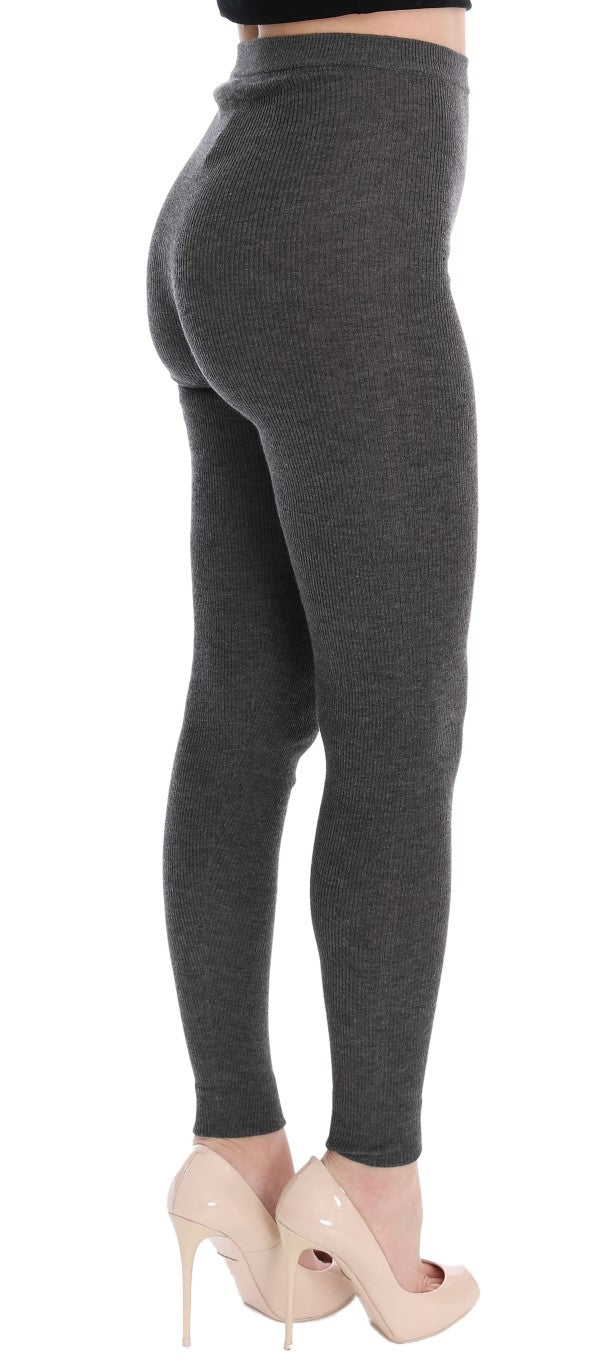 Dolce & Gabbana Gray Cashmere Stretch Women's Tights
