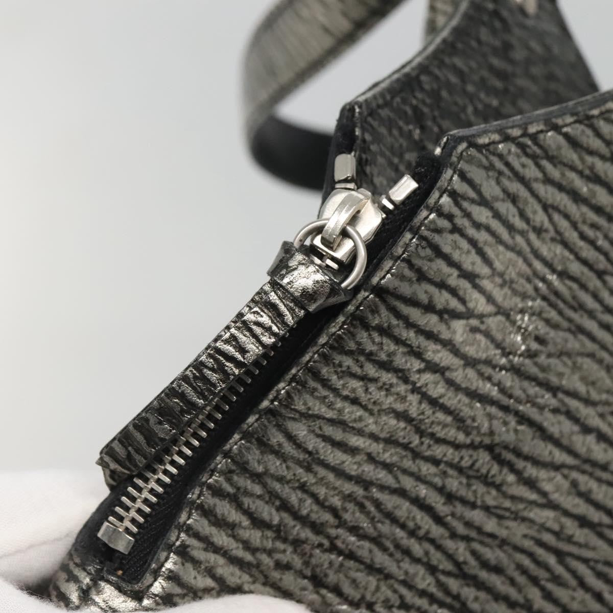 Saint Laurent Tribute Tote Leather Silver Leather Shoulder Bag Bag (Pre-Owned)