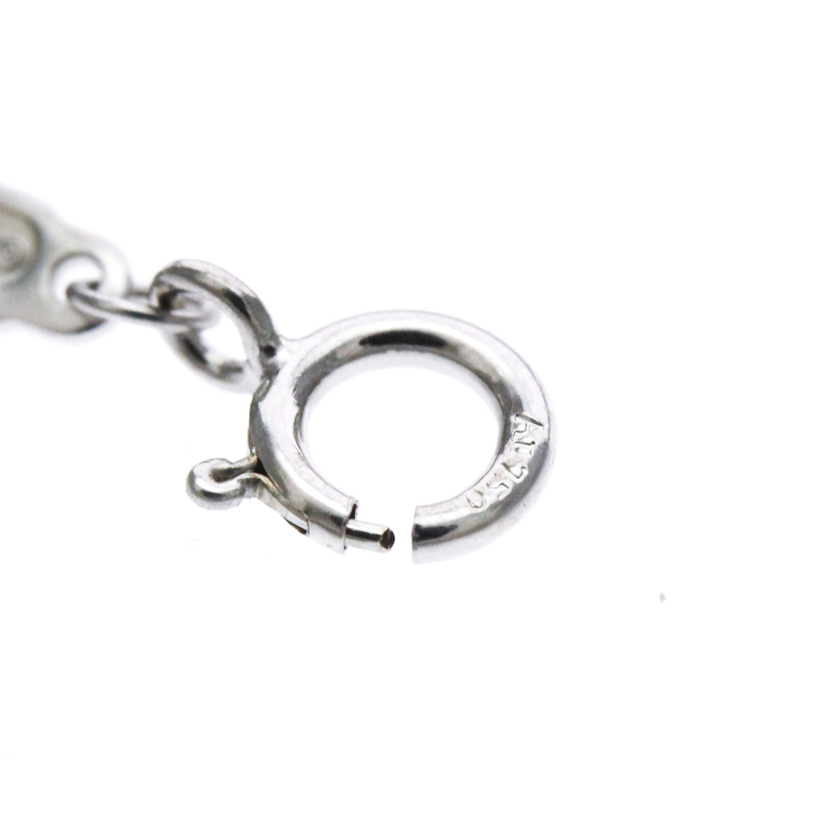 Tiffany & Co. T Smile Pendant 18K White Gold Silver White_Gold Necklace Jewelry (Pre-Owned)