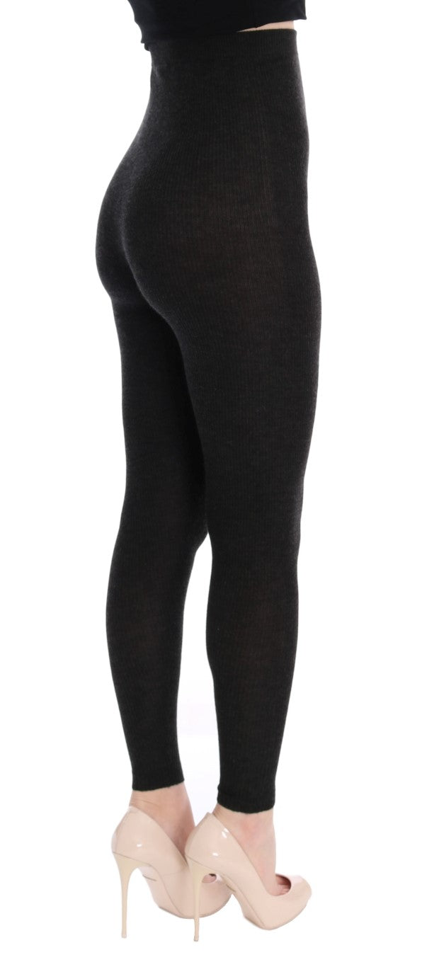 Dolce & Gabbana Gray Cashmere Stretch Women's Tights