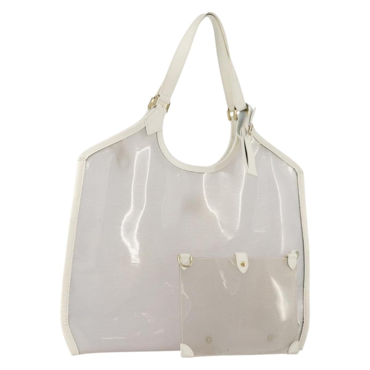 Louis Vuitton Plage Lagoon Bay Vinyl Epi Leather White Plastic Handbag (Pre-Owned)