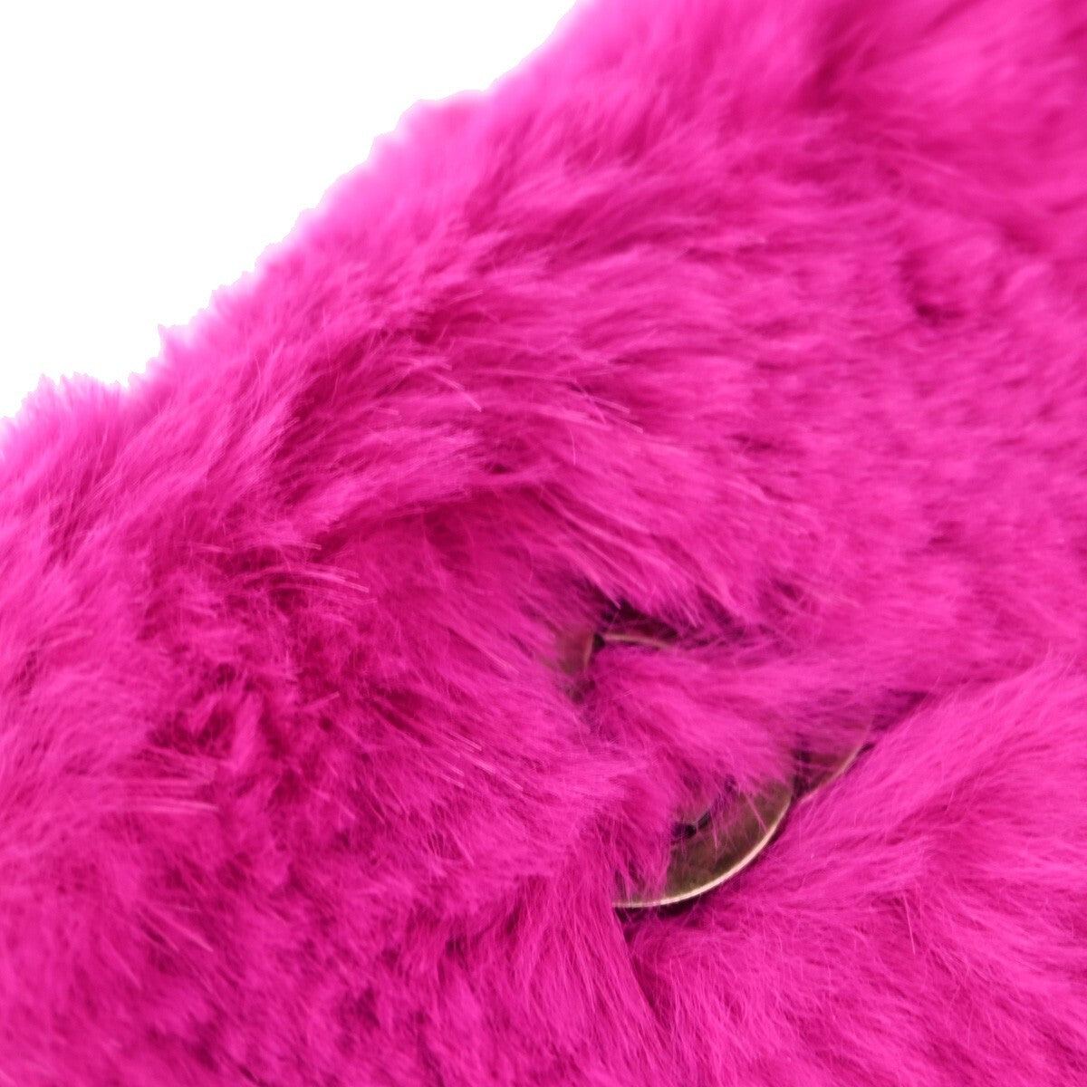 Chanel Vintage Cc Chain Rabbit Fur Pink Fur Shoulder Bag Bag (Pre-Owned)