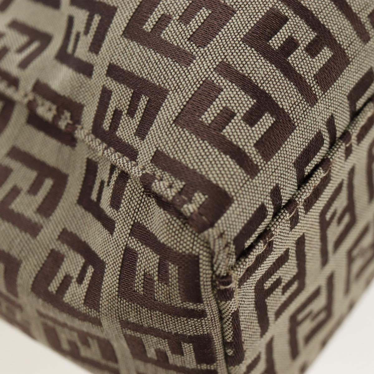 Fendi Vintage Shopping Tote Zucchino Canvas Beige Canvas Shoulder Bag Bag (Pre-Owned)