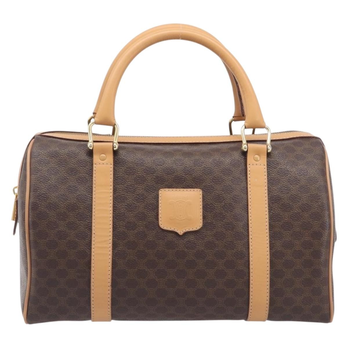 Celine Handbag Canvas Brown Canvas Handbag (Pre-Owned)