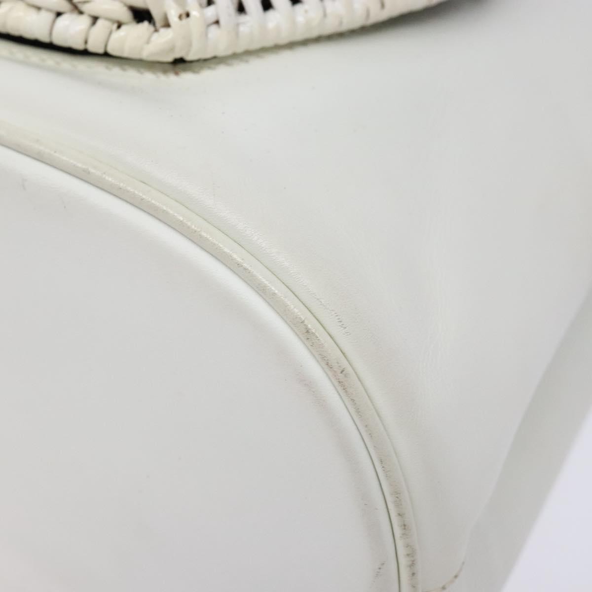 Salvatore Ferragamo Vintage Gancini Convertible Top Handle Leather White Leather Handbag (Pre-Owned)