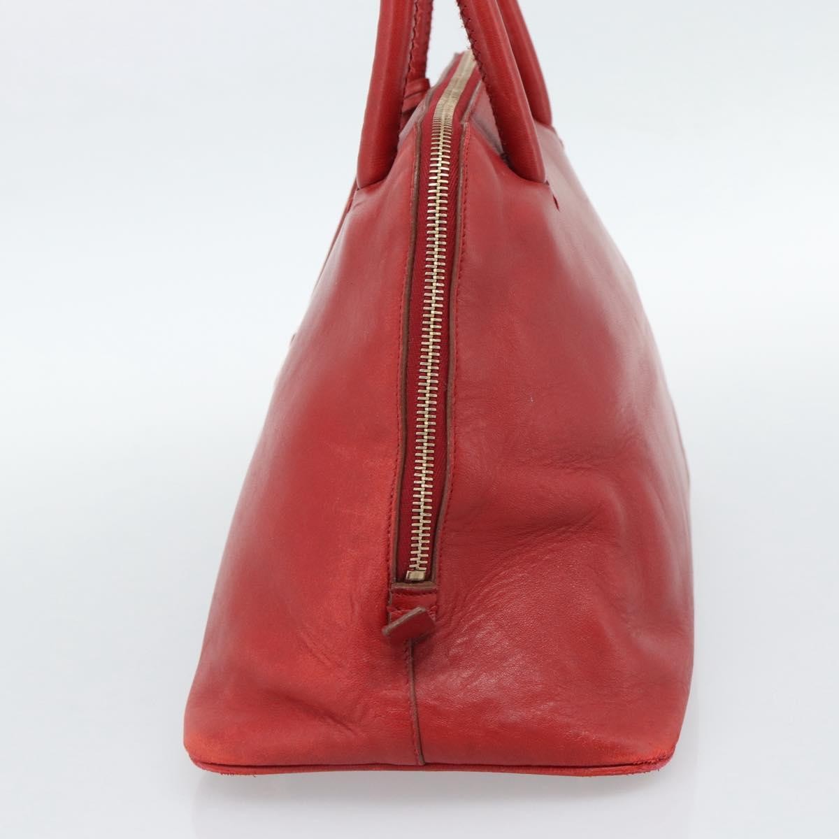 Prada Promenade Saffiano Leather Red Leather Handbag (Pre-Owned)