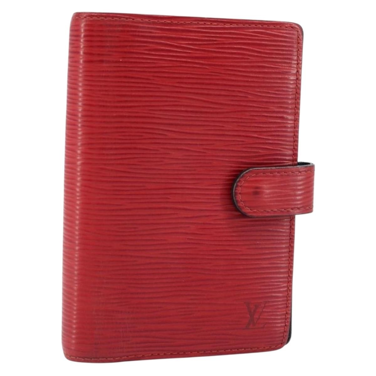 Louis Vuitton Agenda Cover Epi Leather Red Leather Wallets Accessory (Pre-Owned)