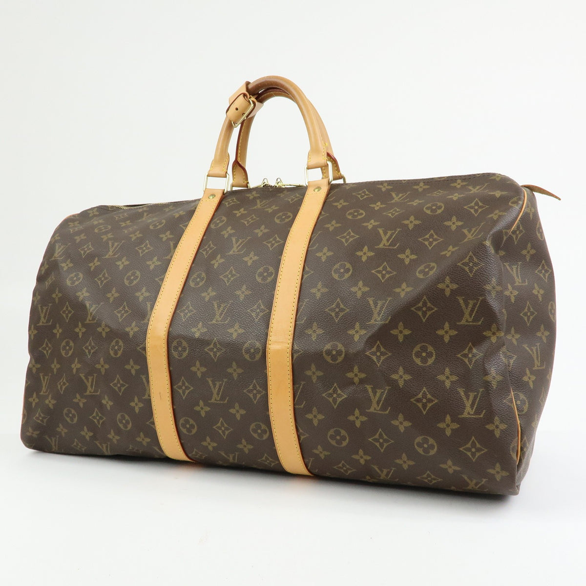 Louis Vuitton Keepall Monogram Canvas Brown Canvas Travel Bag Bag (Pre-Owned)