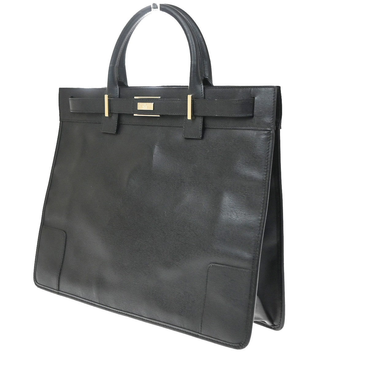 Gucci Business Leather Black Leather Handbag (Pre-Owned)