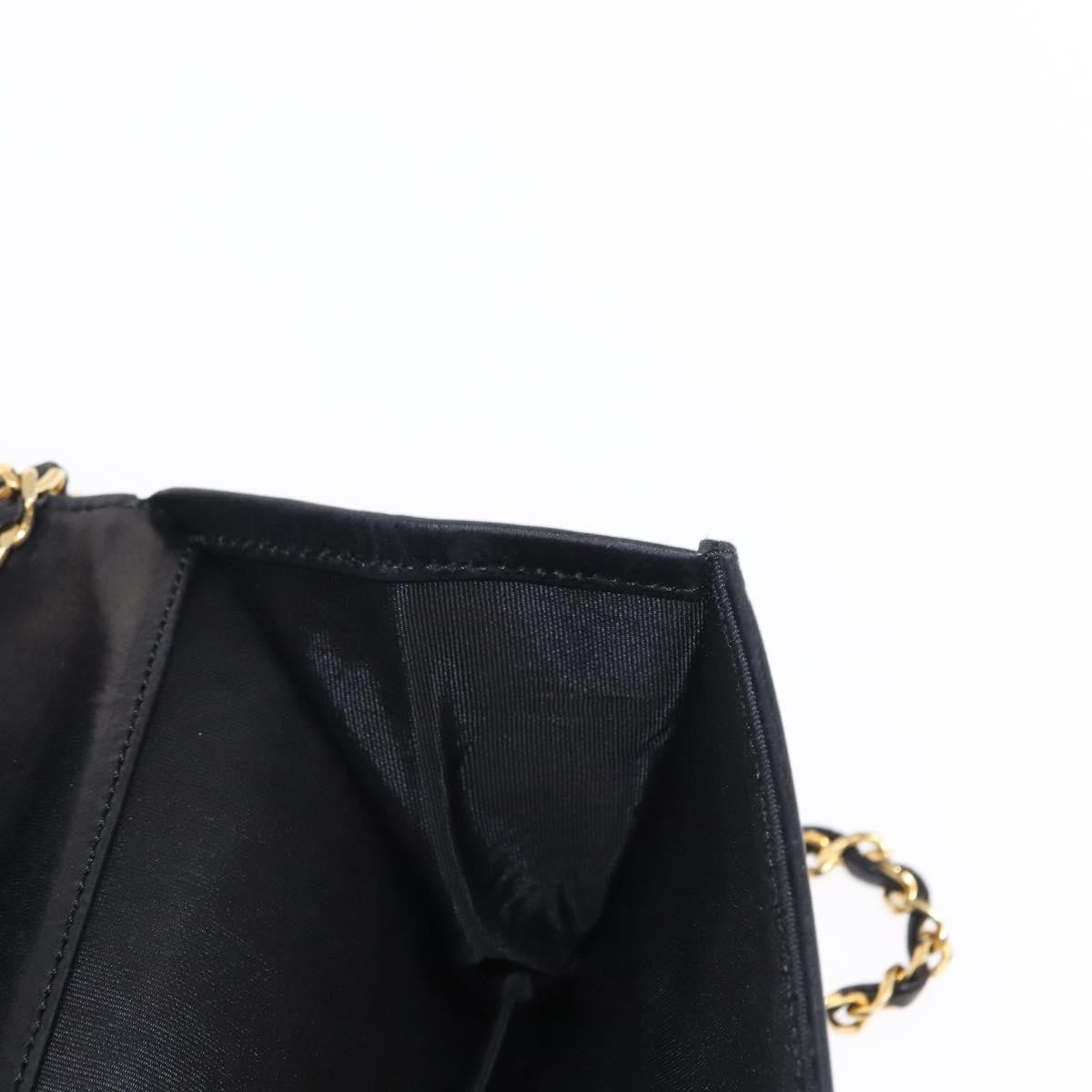 Chanel Vintage Full Flap Quilted Lambskin Black Leather Shoulder Bag Bag (Pre-Owned)
