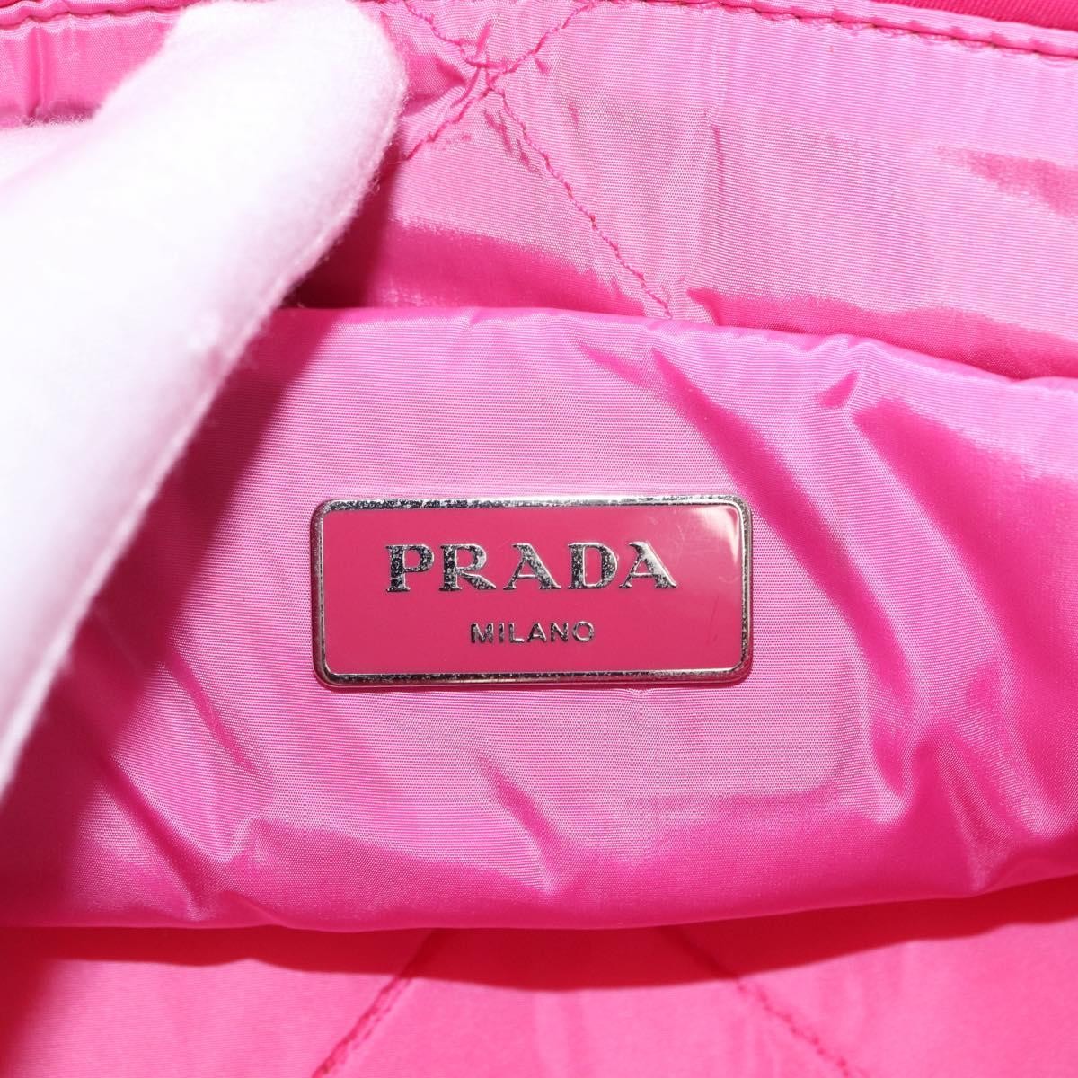Prada Bomber Tessuto Pink Nylon Tote Bag Bag (Pre-Owned)