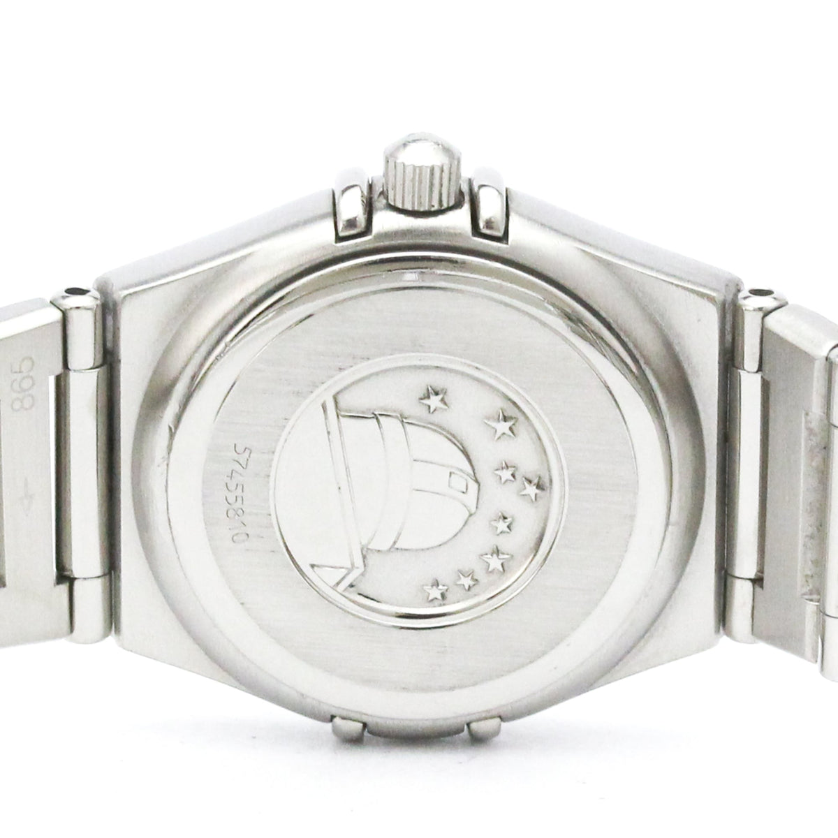 Omega Constellation 95 Quartz Stainless Steel And Rose Gold With Diamond Bezel And Markers And Mother Of Pearl Watch (Pre-Owned)