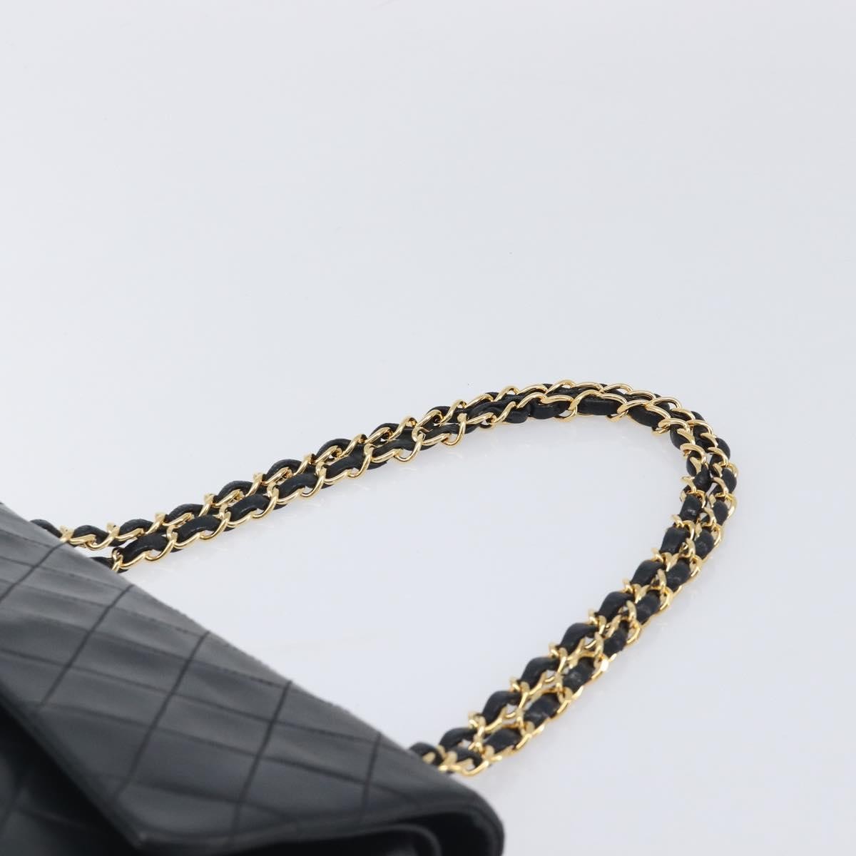 Chanel Timeless - Classic Double Flap Leather Black Leather Handbag (Pre-Owned)