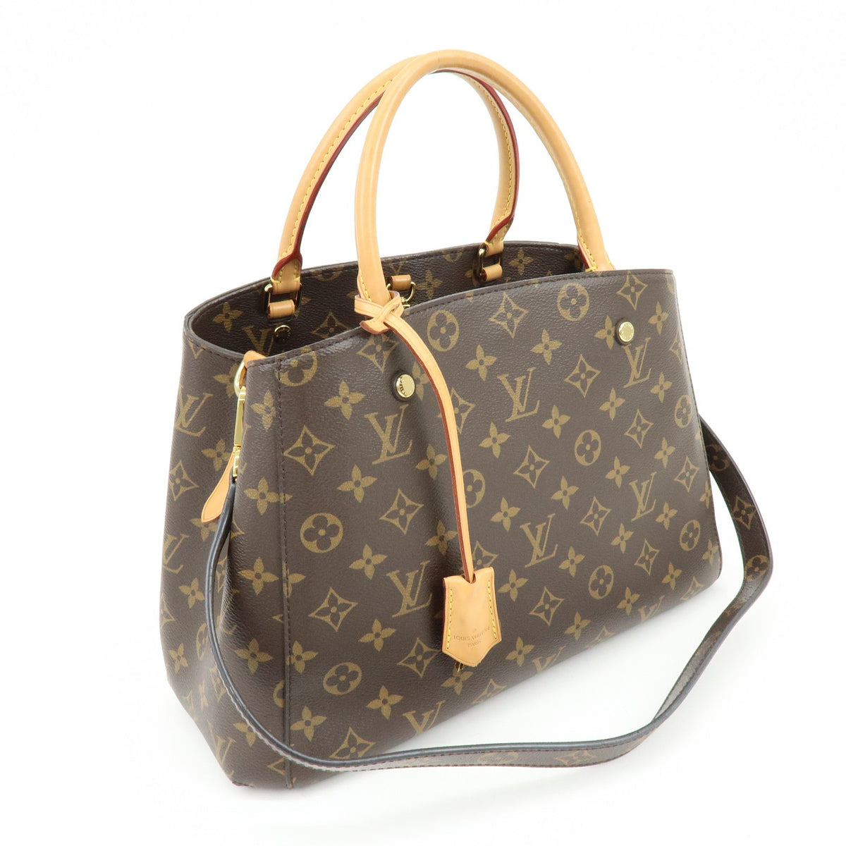 Louis Vuitton Montaigne Monogram Canvas Brown Canvas Handbag (Pre-Owned)