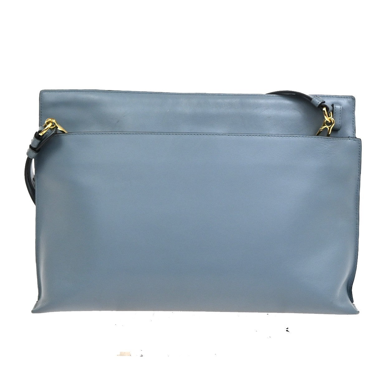 Loewe T Messenger Leather Blue Leather Shoulder Bag Bag (Pre-Owned)