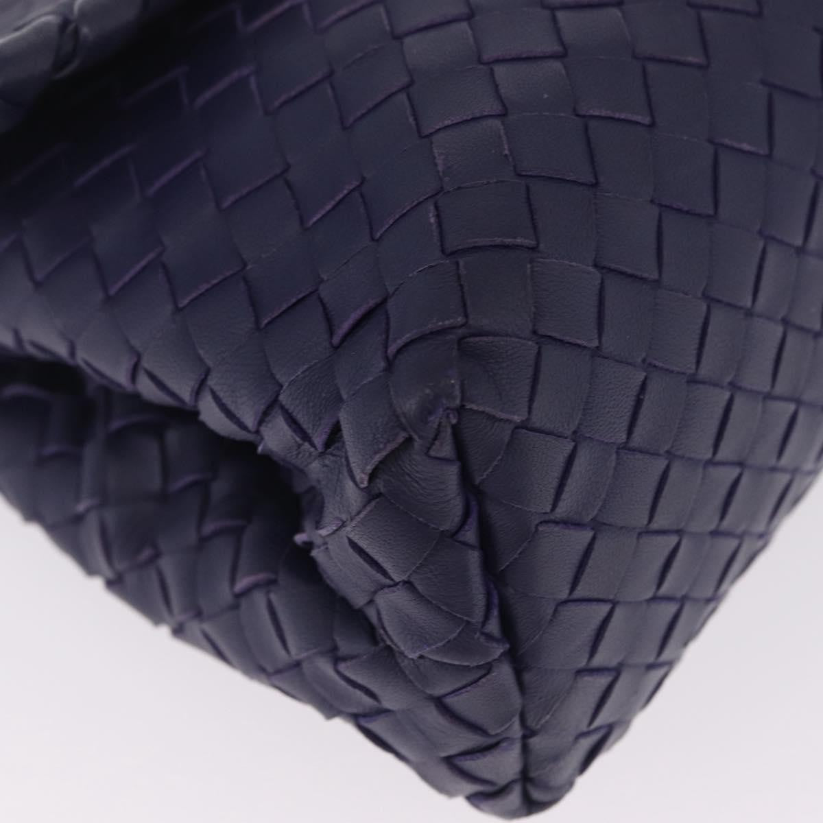 Bottega Veneta Olimpia Intrecciato Nappa Purple Leather Crossbody Bag Bag (Pre-Owned)