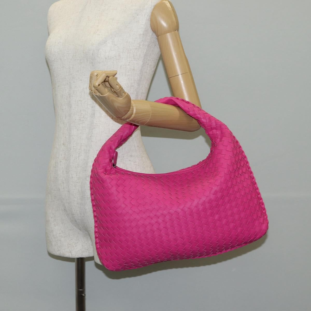 Bottega Veneta Veneta Hobo Intrecciato Nappa Pink Leather Bag (Pre-Owned)