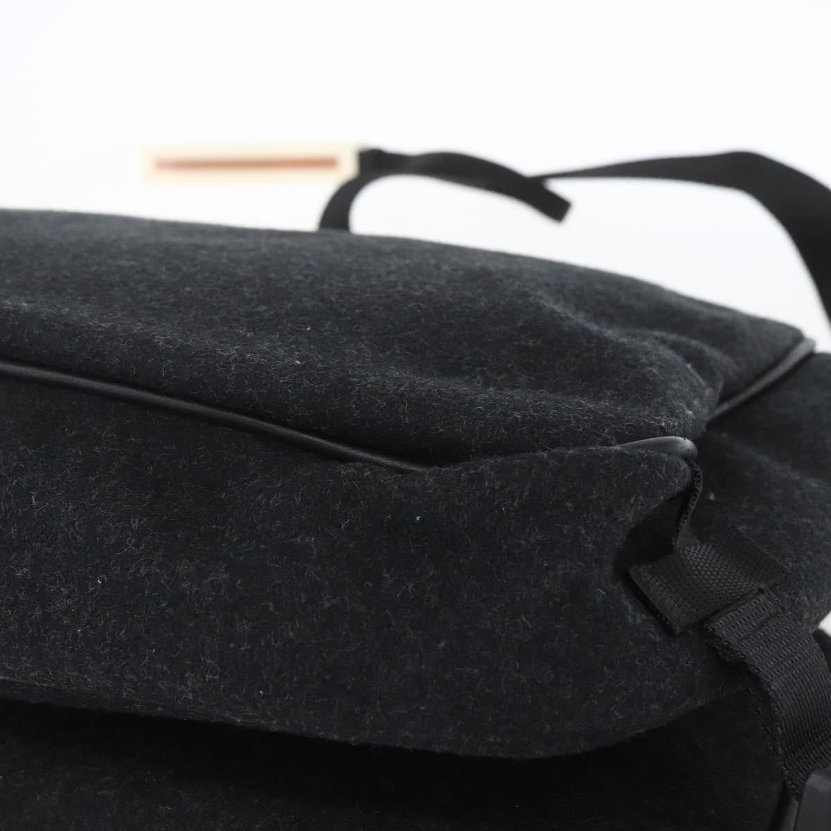 Prada Shoulder Wool Black Wool Shoulder Bag Bag (Pre-Owned)