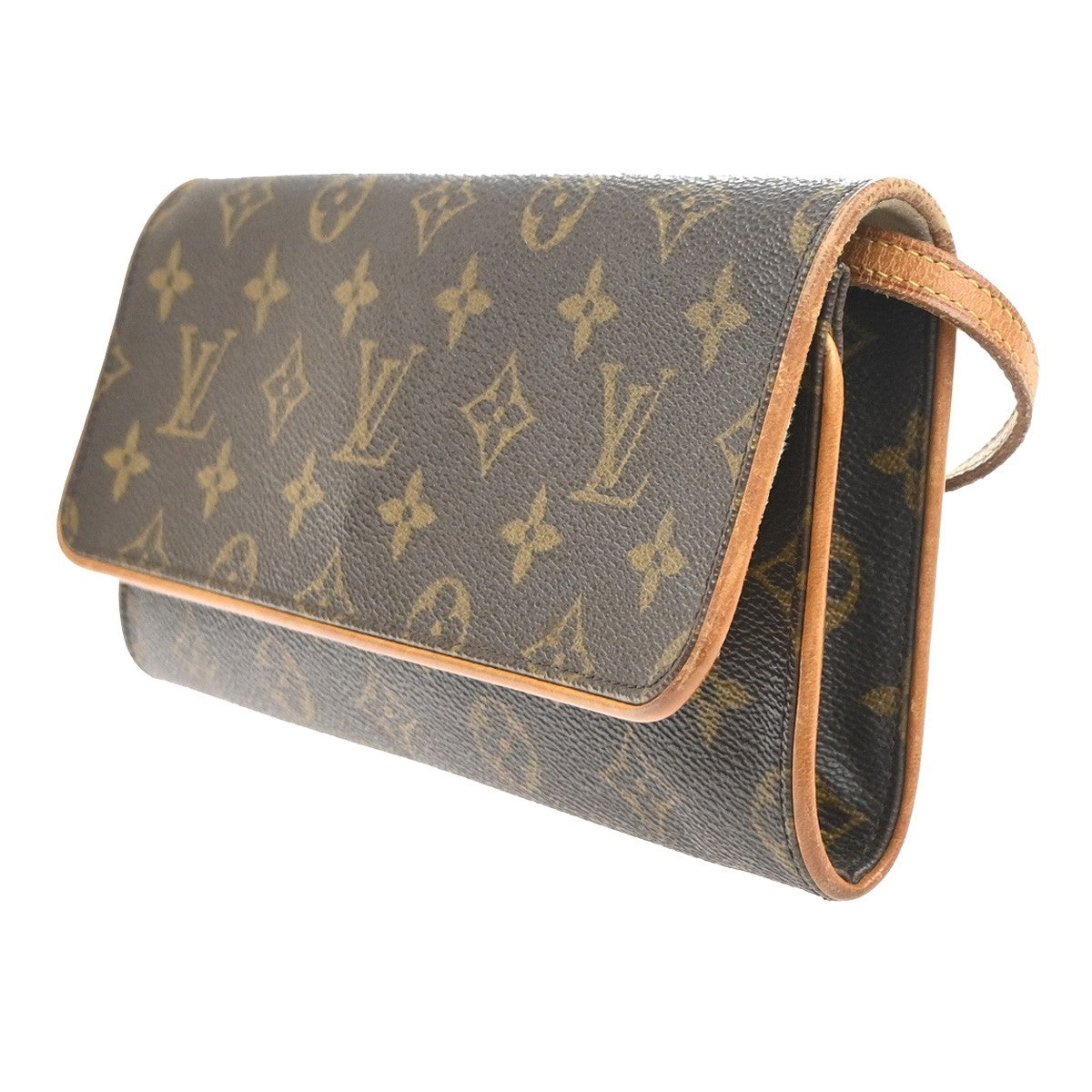 Louis Vuitton Twin Monogram Canvas Brown Canvas Clutche & Pouche Bag (Pre-Owned)