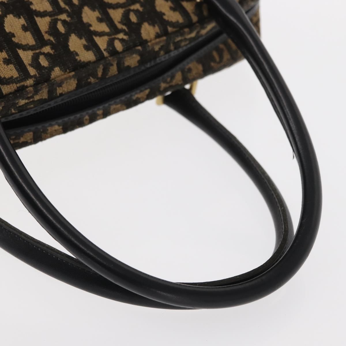 Christian Dior Vintage Trotter Romantique Boston Diorissimo Coated Canvas Navy Canvas Shoulder Bag Bag (Pre-Owned)