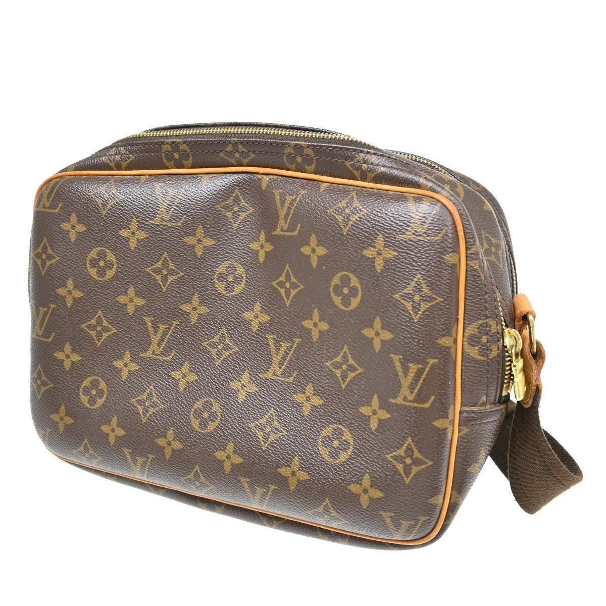 Louis Vuitton Reporter Monogram Canvas Brown Canvas Shoulder Bag Bag (Pre-Owned)