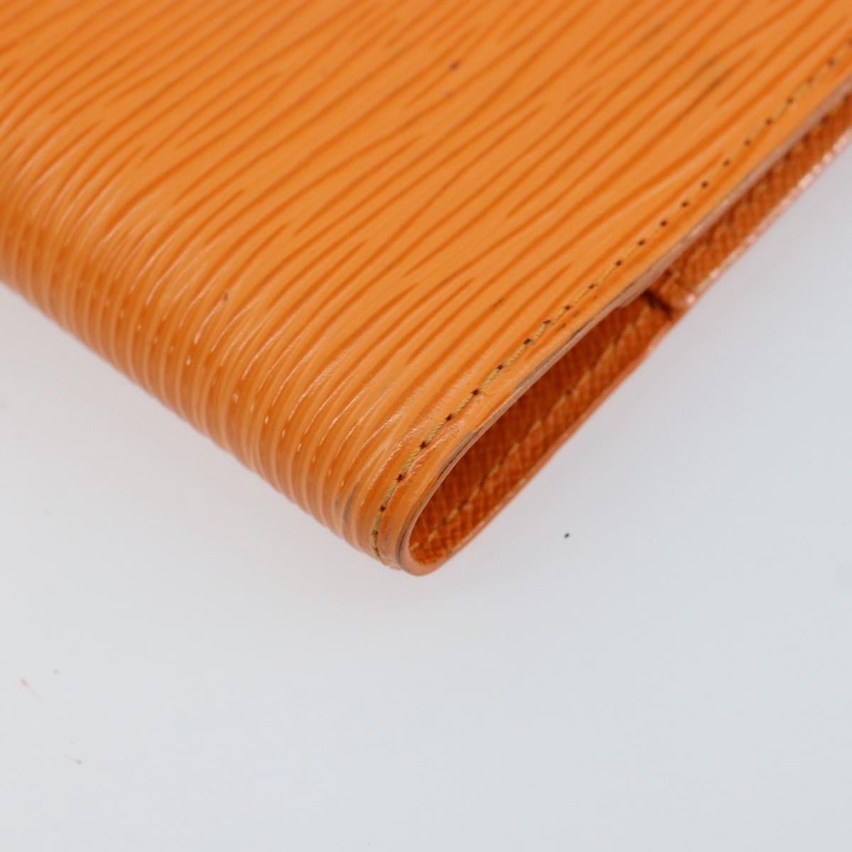 Louis Vuitton Agenda Cover Epi Leather Orange Leather Wallets Accessory (Pre-Owned)