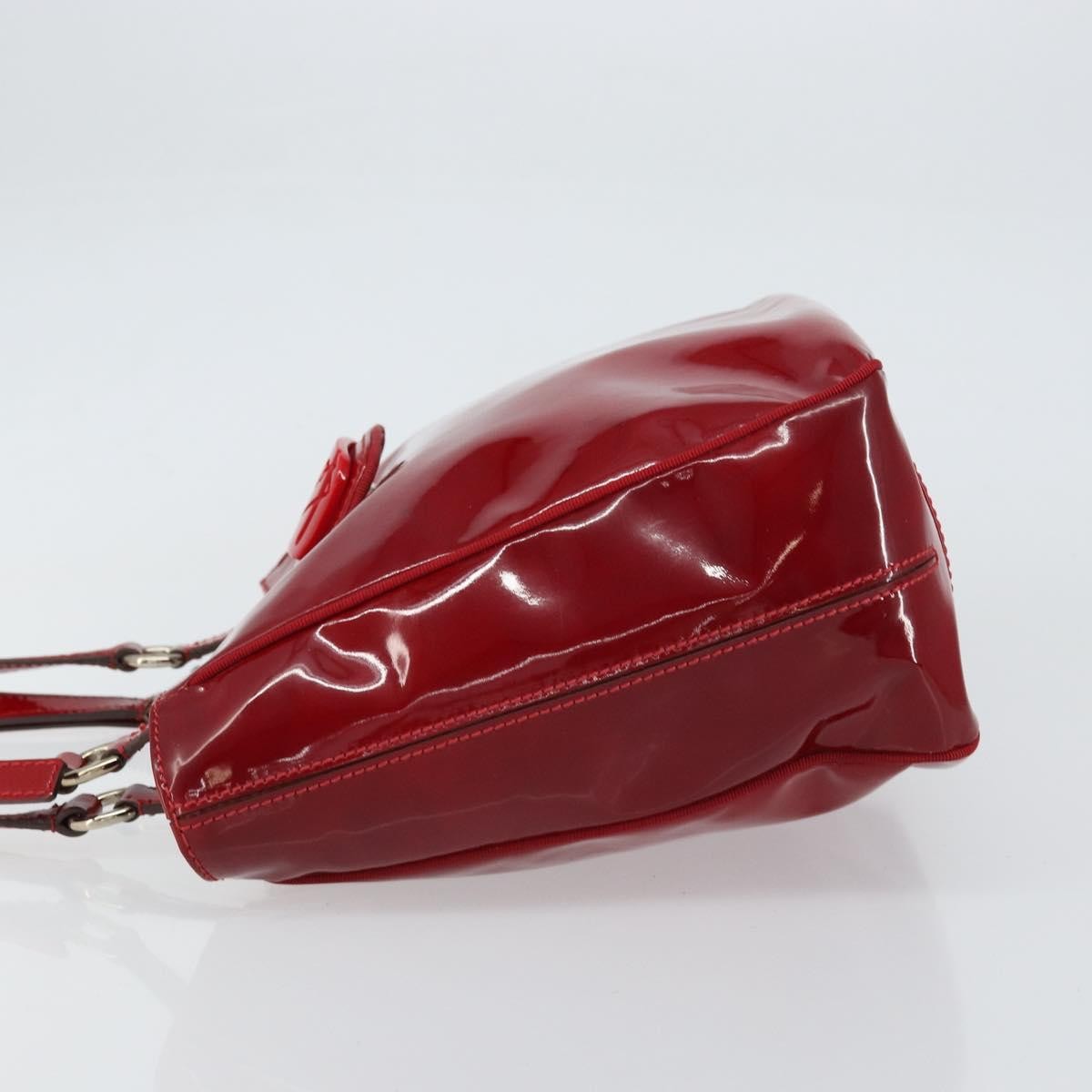 Salvatore Ferragamo Vintage Patent Leather Red Patent_Leather Tote Bag Bag (Pre-Owned)